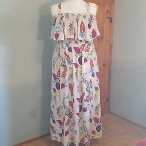 Floral Flounce Maxi Dress